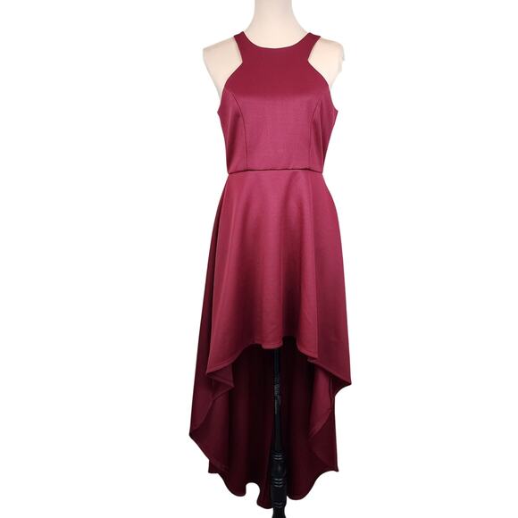 Jemma Large Burgundy High Low Dress - Picture 1 of 7